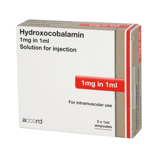 Hydroxocobalamin 1mg per ml injection for vitamin B12 deficiency